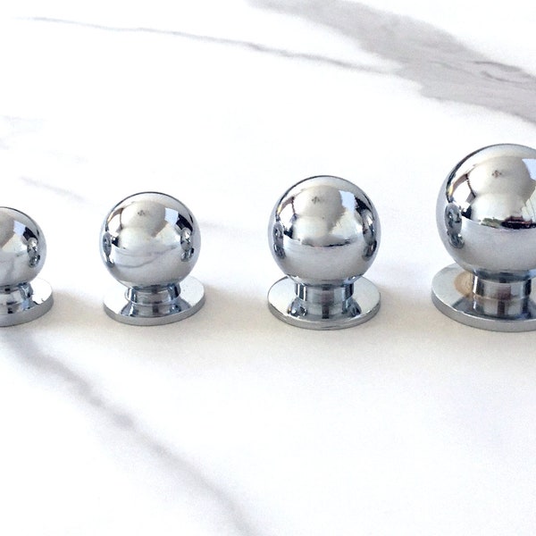 Drawer Knobs Dresser Pulls Handles Cabinet Knobs Handles Pull Knob Silver Chrome Polished Small Tiny Mini Knob Kitchen Lynns Hardware