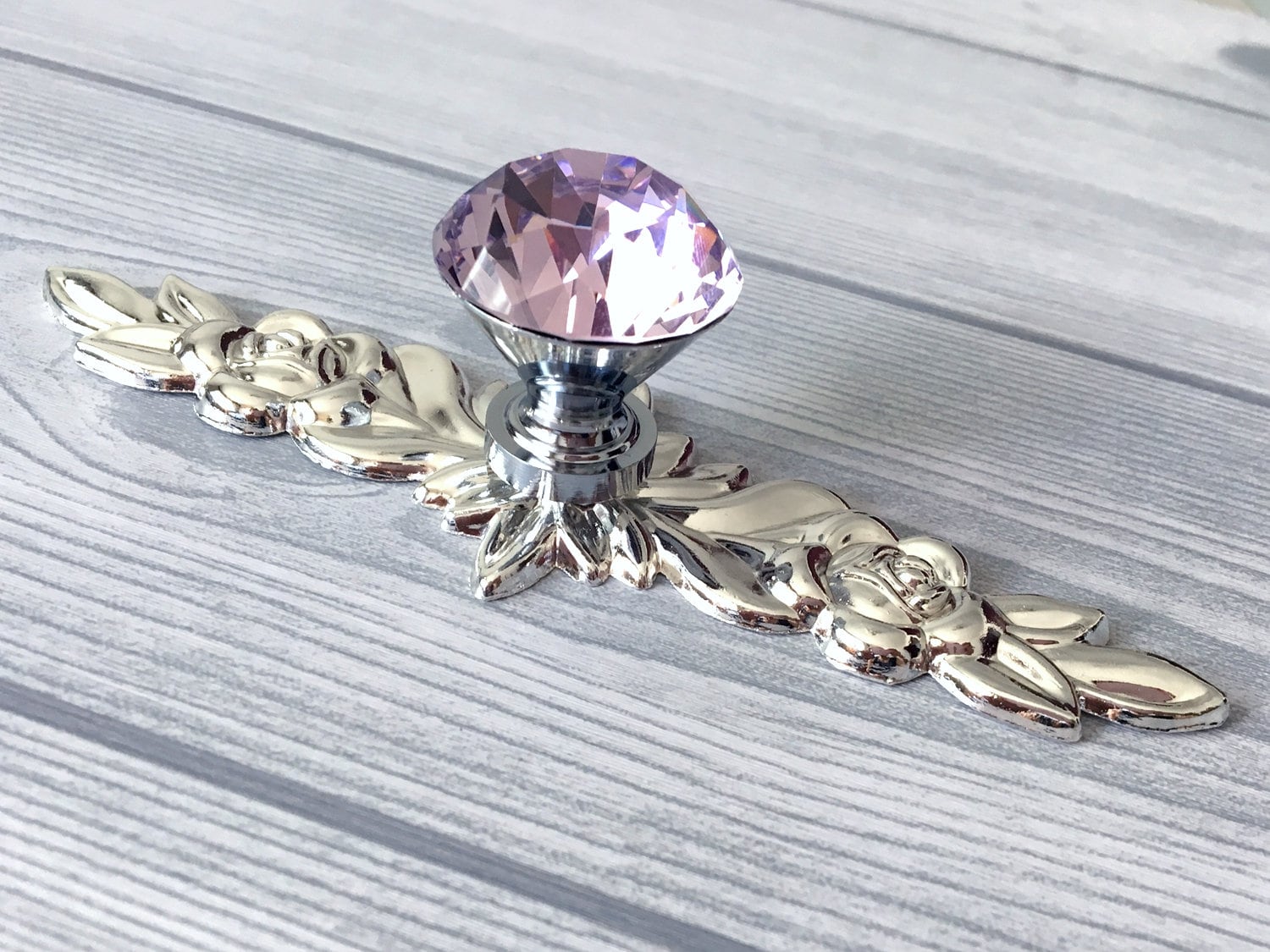 Pink Glass Knobs Dresser Knob Pull Crystal Drawer Knobs Pulls Etsy