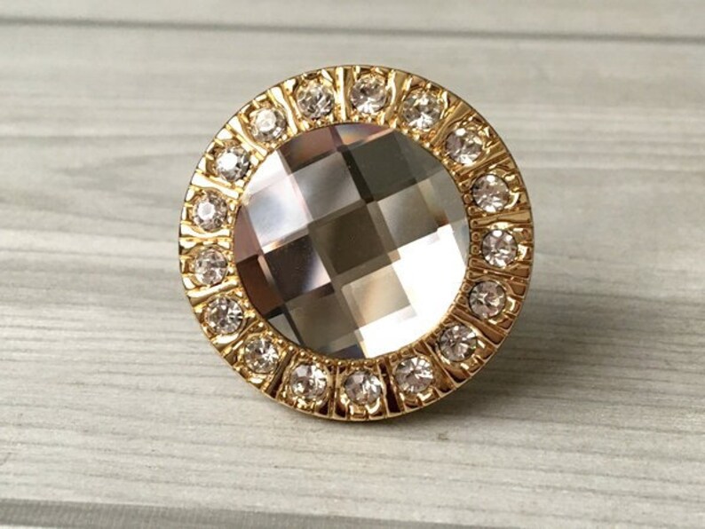 Gold Crystal Drawer Knobs Pulls Handles Glass Knobs Dresser Knob Kitchen Cabinet Door Knobs Plate Plates Handle Pull Bling Lynns Hardware