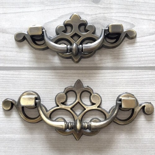 4 Shabby Chic Dresser Pulls Drawer Pull Handles Bail Etsy