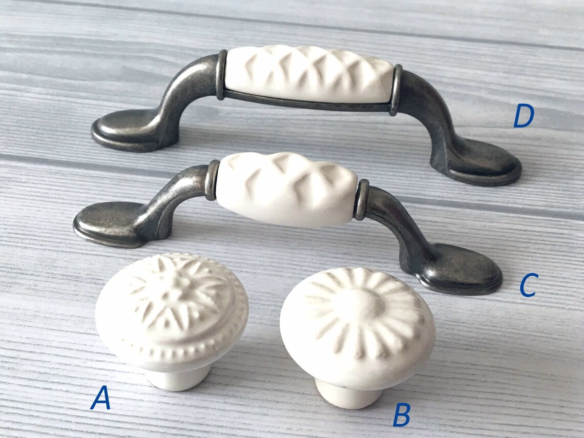 3 3.75 White Dresser Knobs Drawer Knob Pulls Etsy