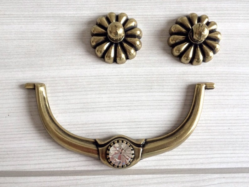 4 CC Drop Drawer Pull Glass Drawer Knobs Crystal Etsy