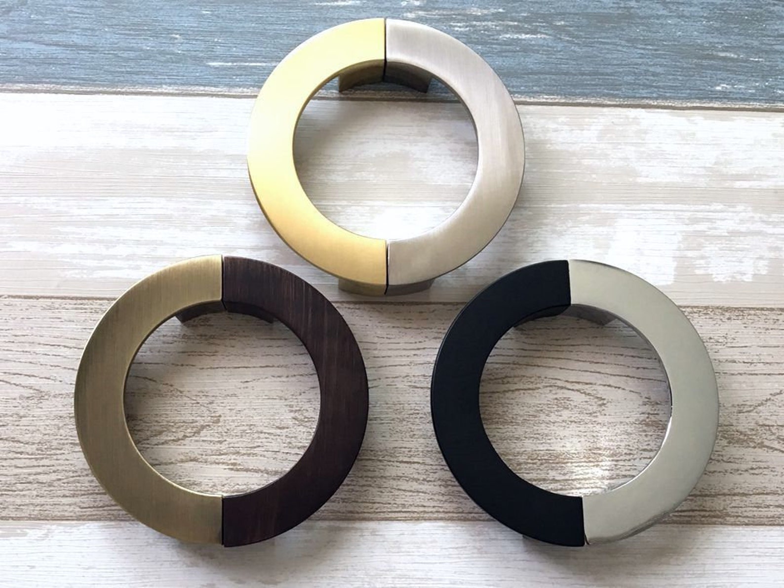 3.75 5 Matte Black Half Circle Pulls Etsy