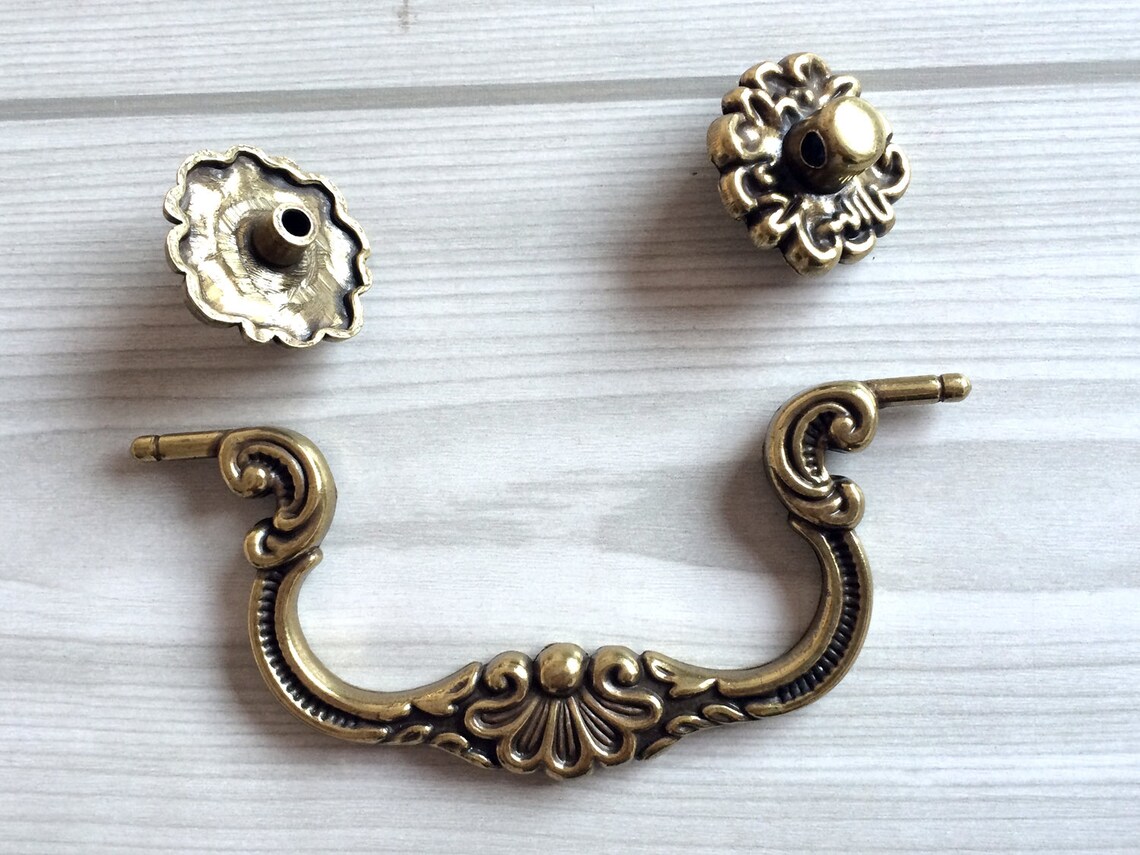 4 Rustic Dresser Pulls Drawer Pull Handles Drop Bail Etsy
