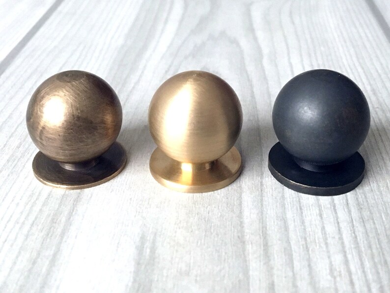 Mini Knob Tiny Brass Knobs Small Door Knobs Dresser Etsy