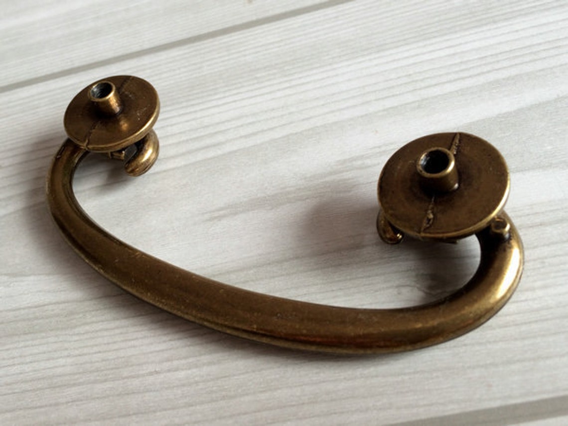 3 Drop Drawer Pulls Handles Bail Dresser Pull Antique Etsy