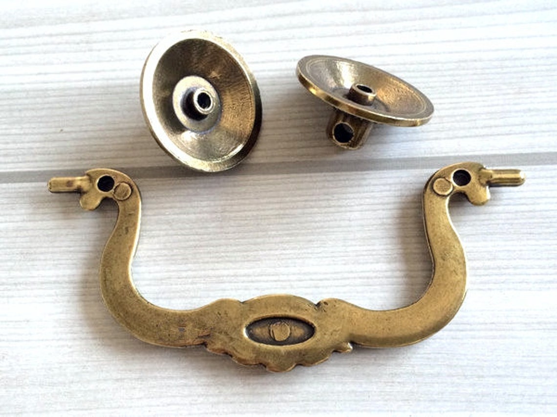 4 Rustic Dresser Pulls Drawer Pull Handles Drop Bail Etsy