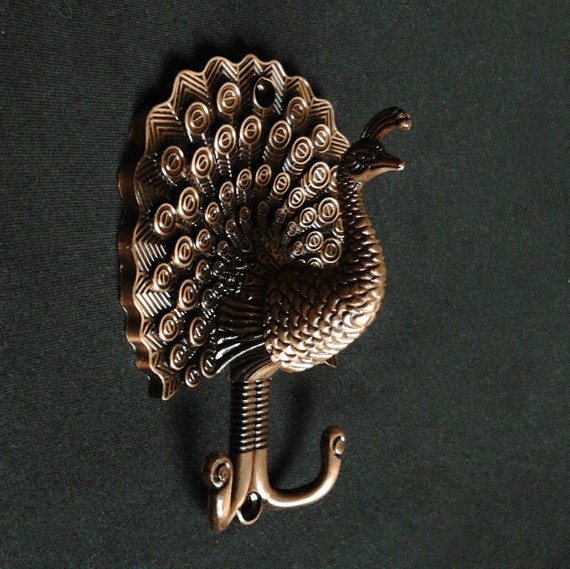 Peacock Decorative Wall Hook Wall Hooks Antique Brass Bronze Silver Gold  Curtain Tie Backs Hardware Hat Hanger Coat Rack Hangers Unique 