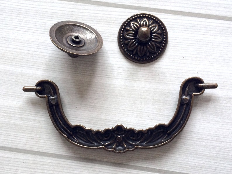 Vintage Style Dresser Knob Pull Drawer Knobs Pulls Handles Etsy