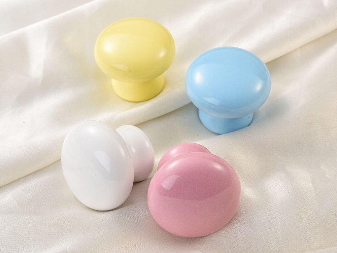 Colorful Knob Drawer Knobs Kids Dresser Knob Blue White Yellow Pink Ceramic Nautical Kitchen