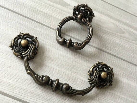 4 25 4 5 Drop Bail Pull Ring Dresser Drawer Pulls Etsy