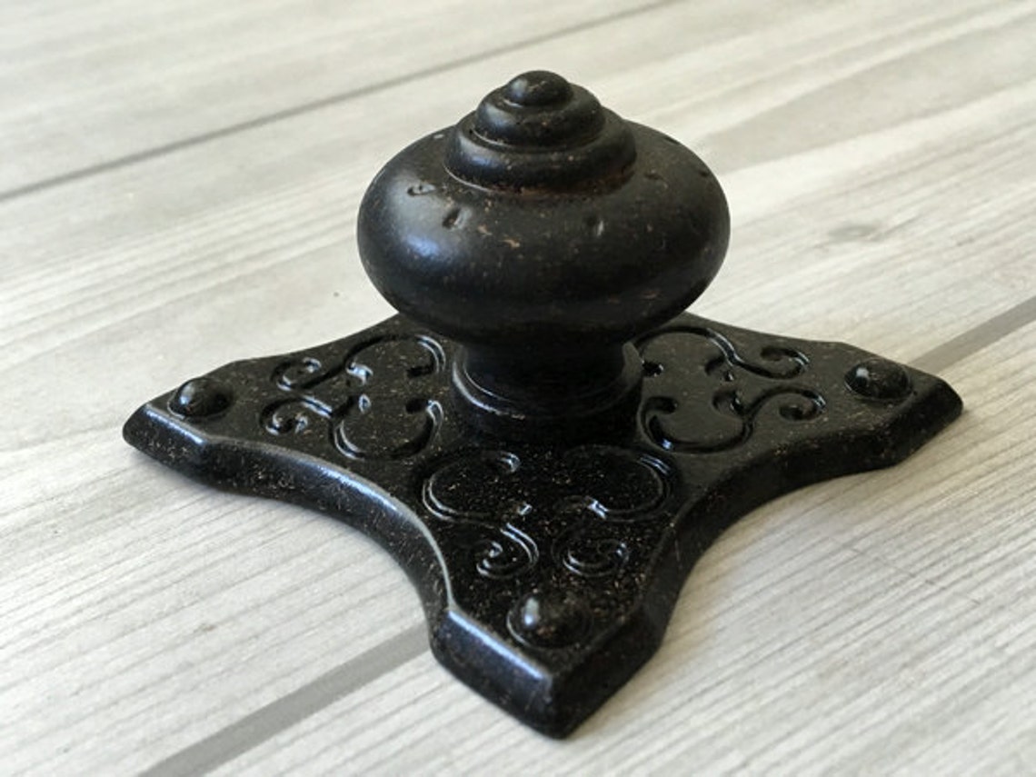 Vintage Style Rustic Knobs / Antique Black Bronze Dresser Knob Etsy
