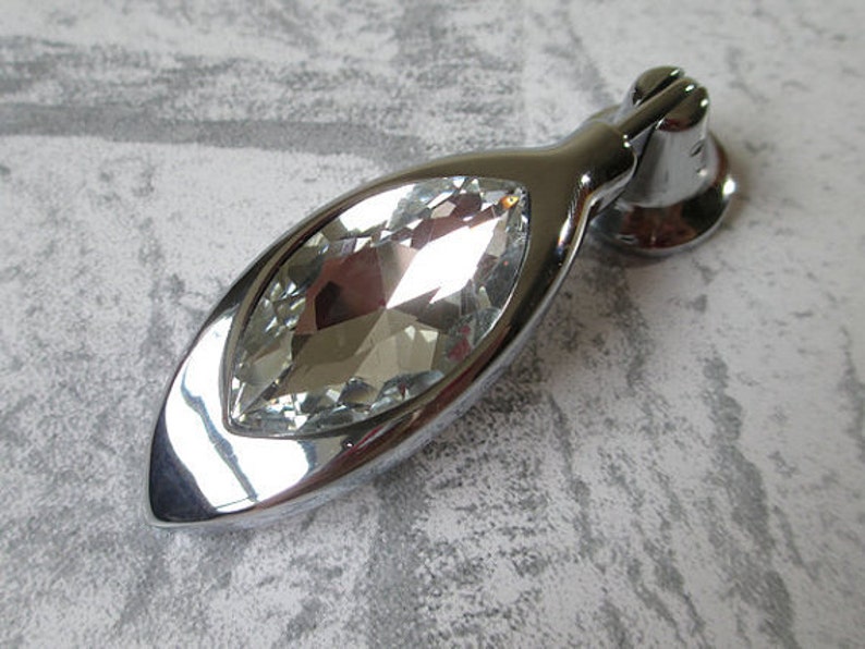 Drop Glass Drawer Knobs / Crystal Dresser Knob Pulls ...