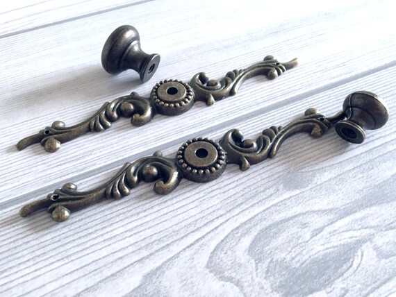 thumbnail image 2 of MFYS French Rustic Cabinet Handle – Antique Bronze, Single Drawer Knob/Pull 2 of 6