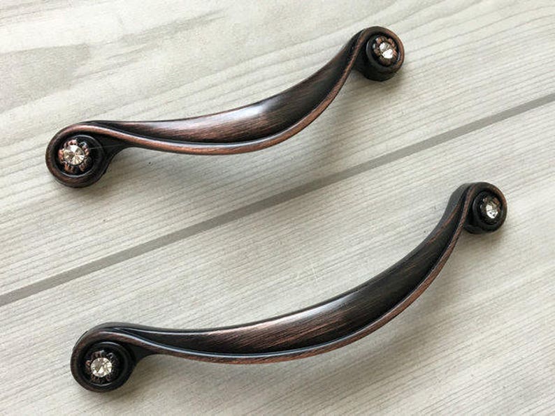 375 5 Crystal Drawer Knobs Pulls Handles Glass Etsy