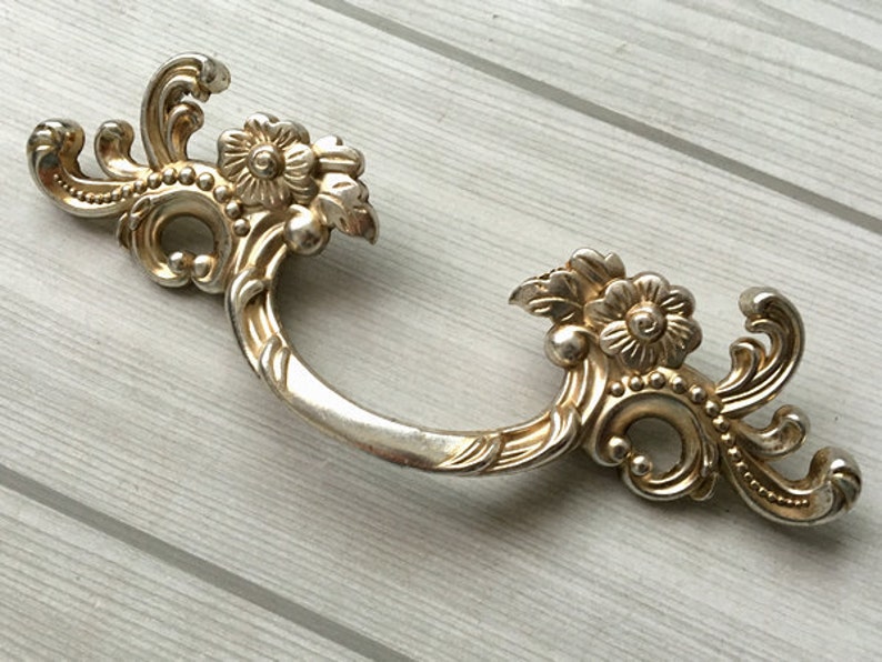 2.5 3 Shabby Chic Drawer Knob Pulls Dresser Pull Handles Antique Silver