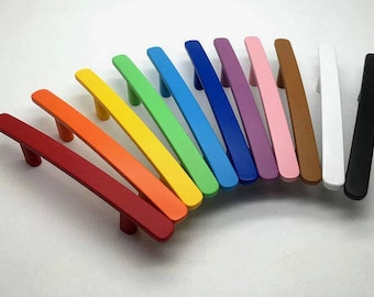 3" 3.75" 5" Colorful Knob Drawer Pulls Cabinet Door Handle Dresser Pull Handles Kids Blue Orange Yellow Red Pink Black Brown Green 76 96 128