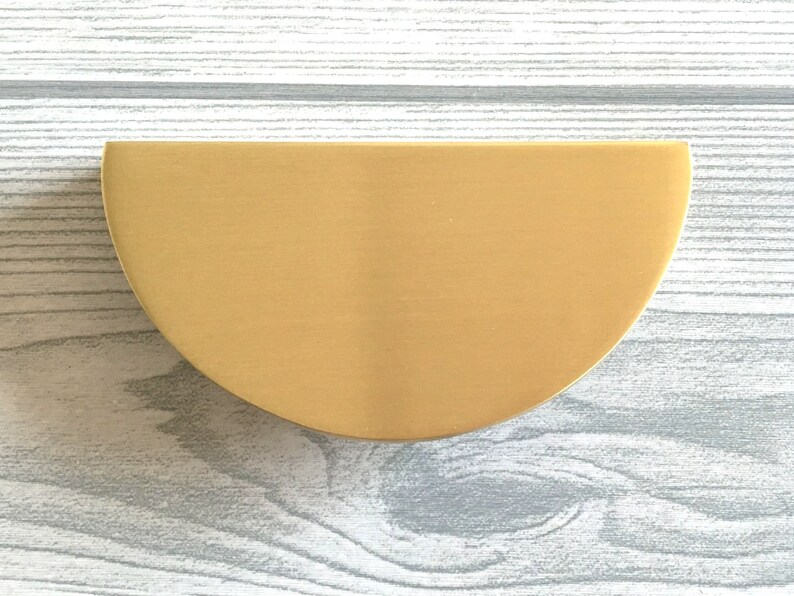 2 1/2 CC Brushed Gold Drawer Pull Half Moon Semicircle Etsy Canada