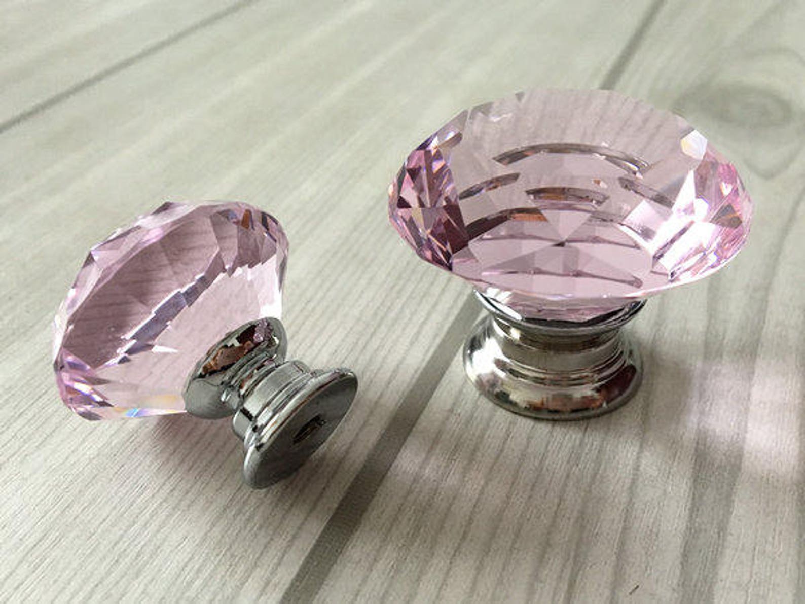 Pink Knob Knobs Glass Knobs Crystal Knob Dresser Knob Drawer Etsy