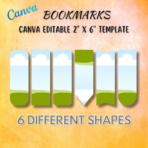 Editable Canva Digital Bookmark Template, Printable Bookmarks, Create Your Own Bookmark Template, Customizable Canva Bookmark Frame Template