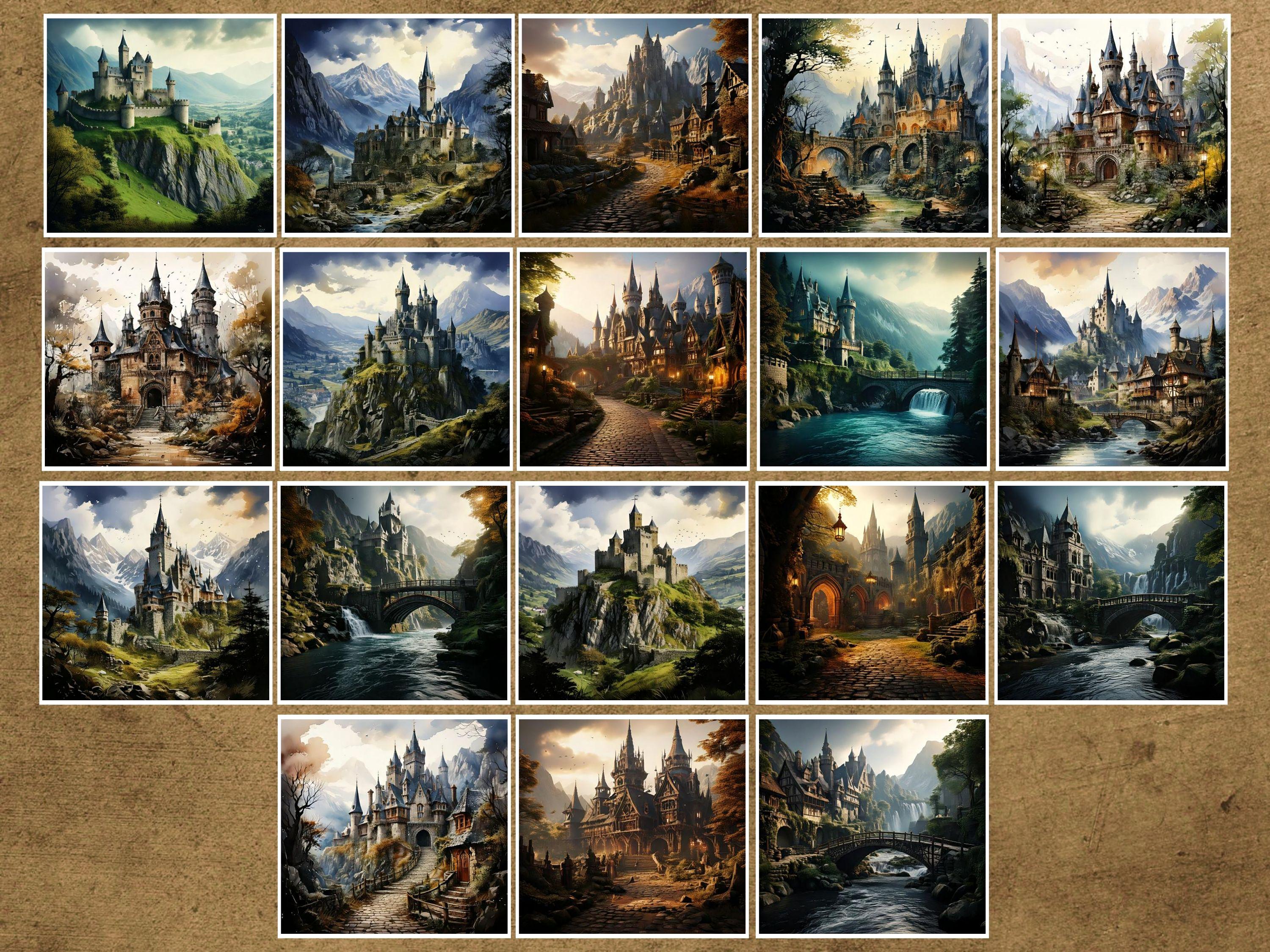 Medieval Fantasy Kingdom Digital Paper Pack| Gothic Castle Scrapbook ...
