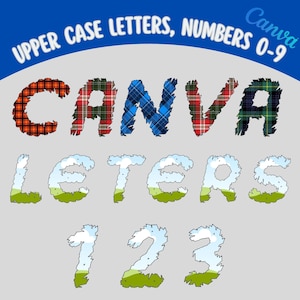 Canva Letter Frames, Distressed  Font Bundle,Editable Template,Fillable Letters, Drag & Drop Templates, Alphabet Frames,Blank Doodle Numbers