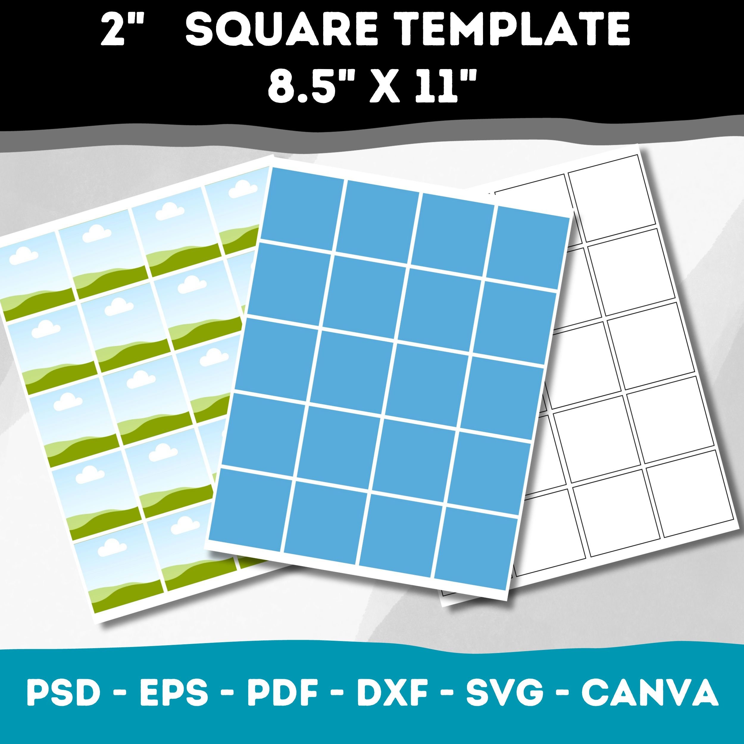 2 Inch Square Template, 2