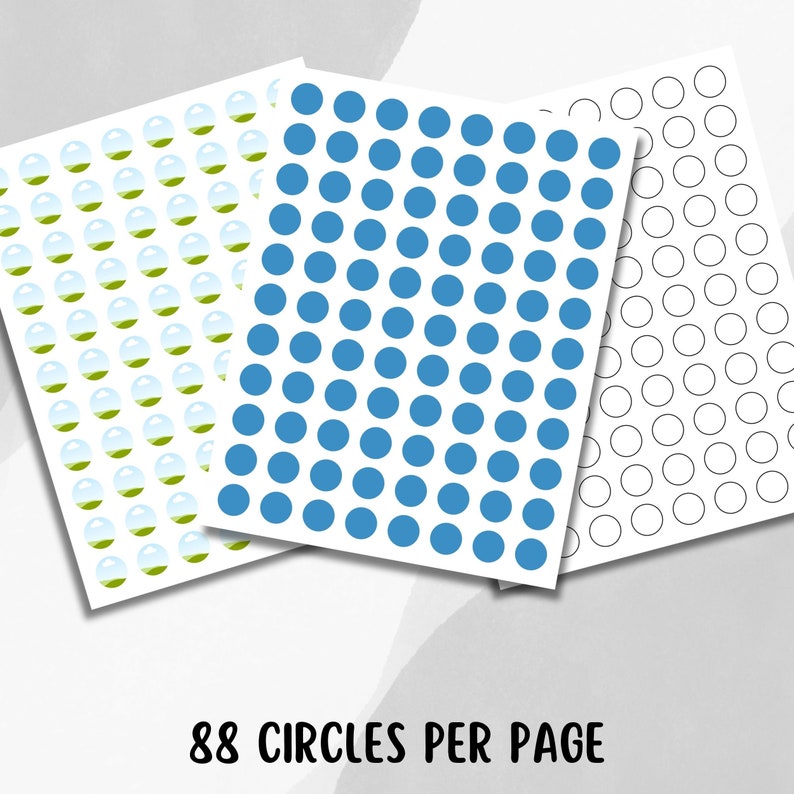 0.75 Inch Circle Craft Template Bundle, 0.75