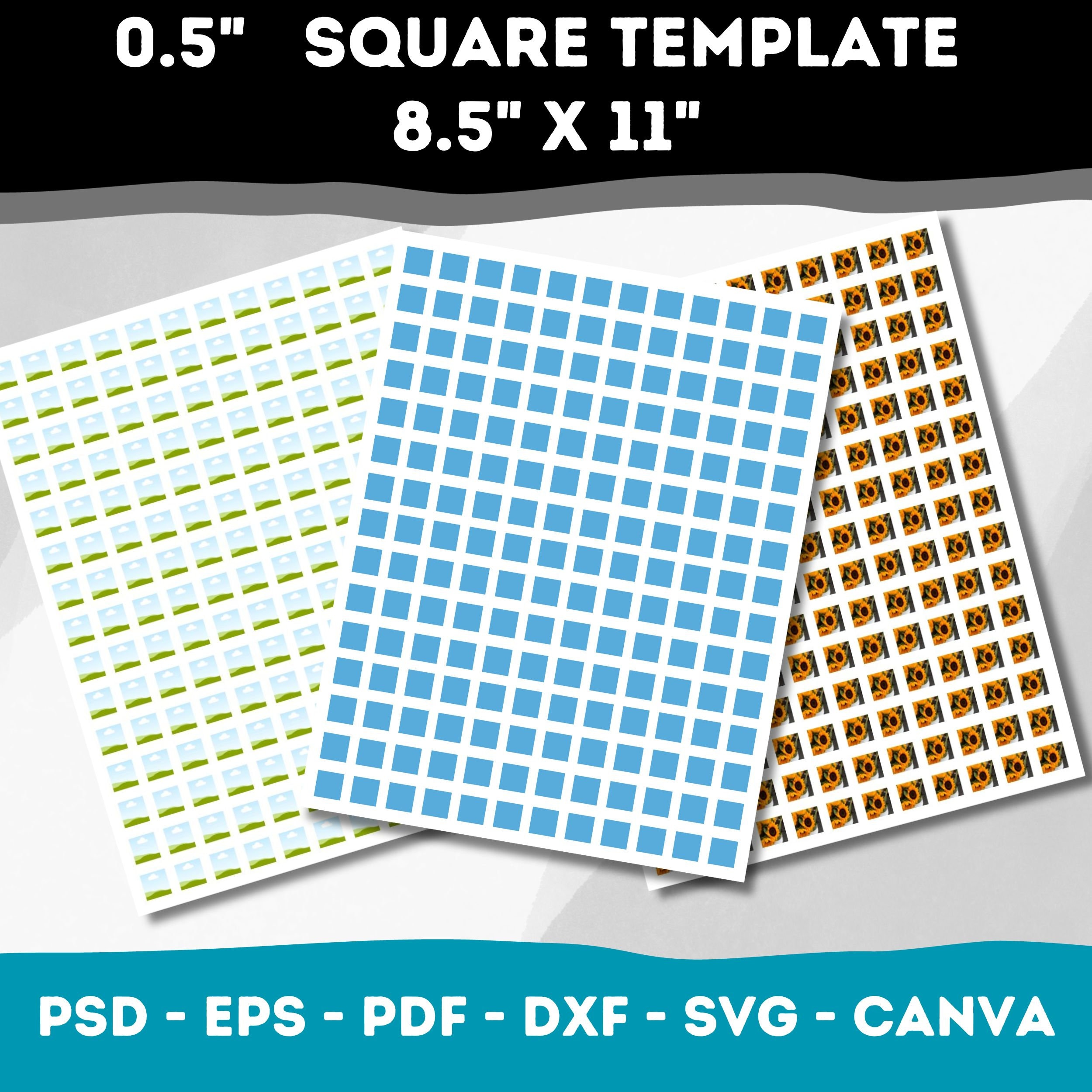 0.5 Inch Square Template 0.5 Template in Psd Eps Pdf - Etsy