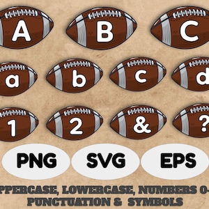 Football Alphabet Letters and Numbers , Football Alphabet Clipart, Football Letters and Numbers,Sport Font in SVG, PNG, EPS-Instant Download