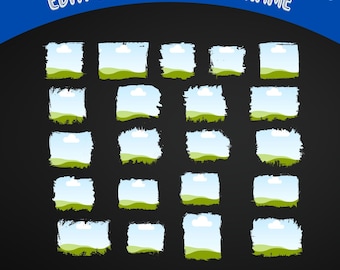 Distressed Edge Canva Frames: Bleach Effect, Editable Template (Digital Download)
