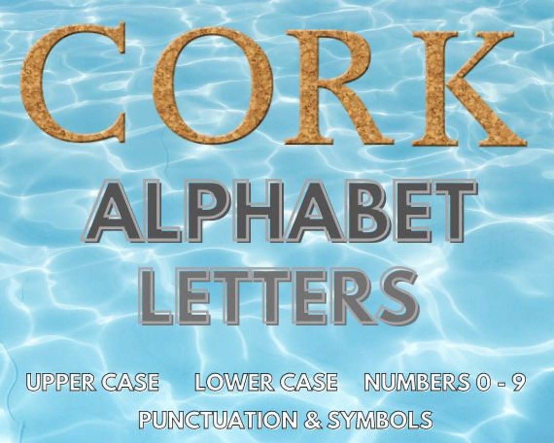 Cork Alphabet Letters Font, Cork Texture Alphabet, Cork Upper Case