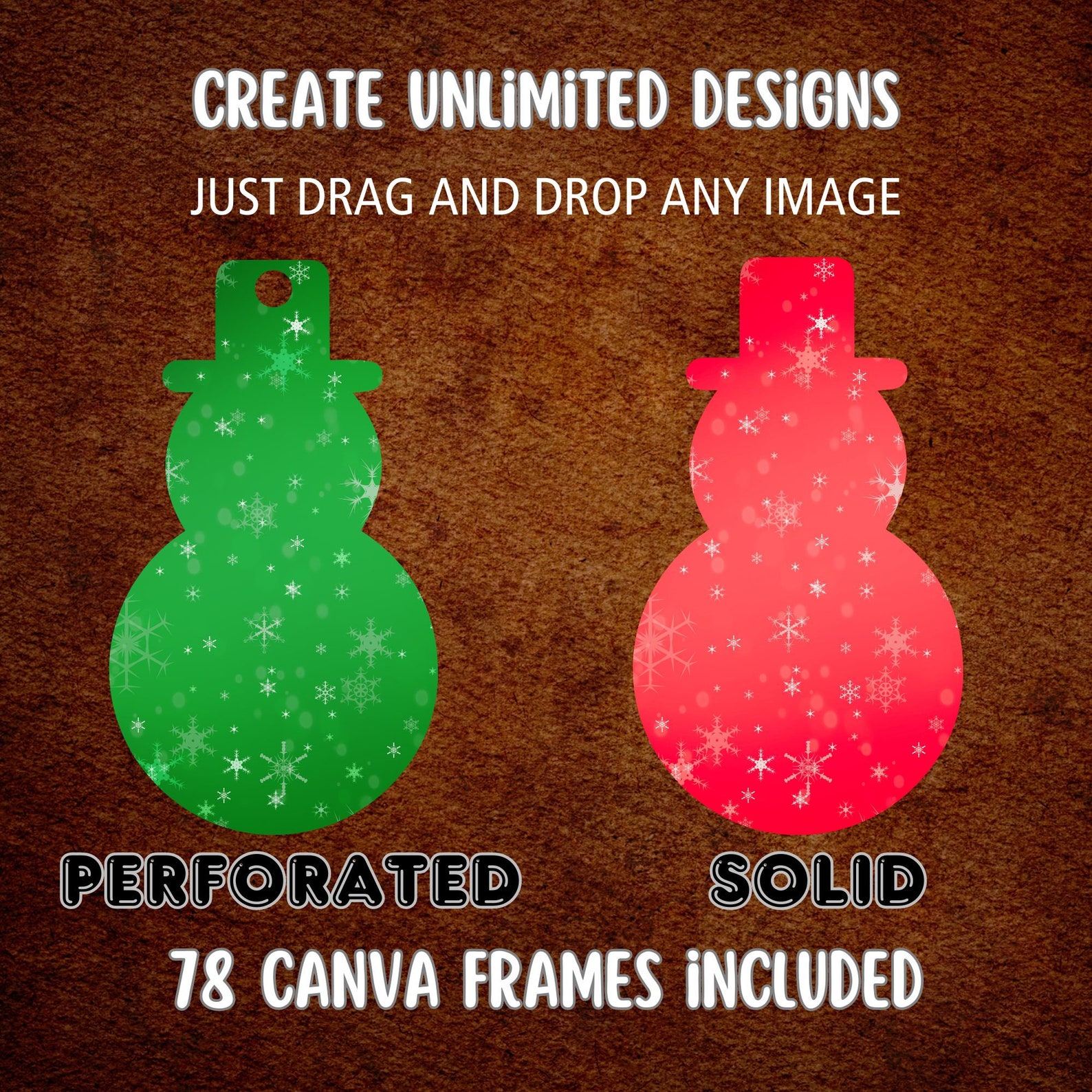 Fill Your Own Christmas Gift Tags Canva Frames,holiday Present Label ...
