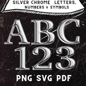 Letras del alfabeto en cromo plateado, letras del alfabeto en plata líquida en PNG, SVG y PDF, imágenes prediseñadas del alfabeto en plata metalizada en 3D, letras en lámina de plata