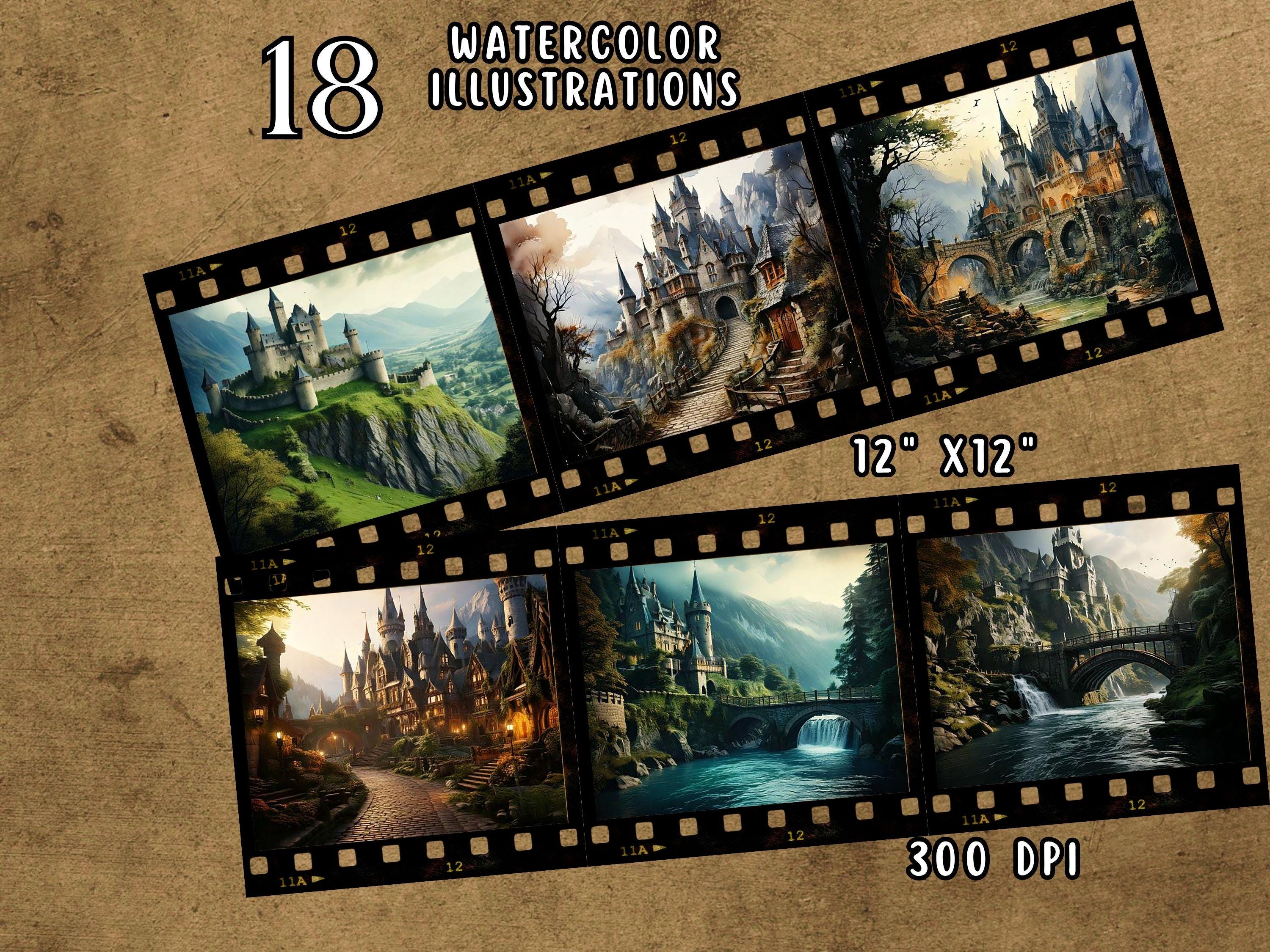 Medieval Fantasy Kingdom Digital Paper Pack| Gothic Castle Scrapbook ...