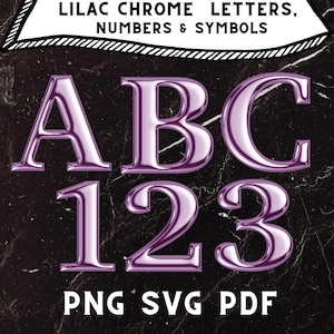 Alfabetletters vloeibaar lila chroom, vloeibare lila letters in png, svg en pdf, 3D metallic lila alfabetletters illustraties, lila folie-alfabet