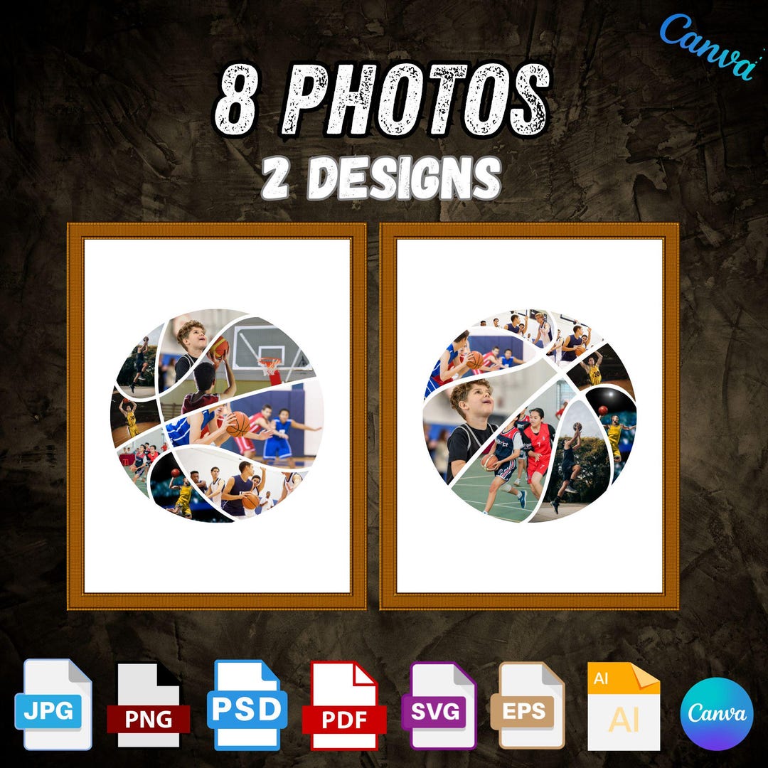 Basketball Editable Frame Editable Basketball Photo Template | Sports Poster Template | Canva Psd ...