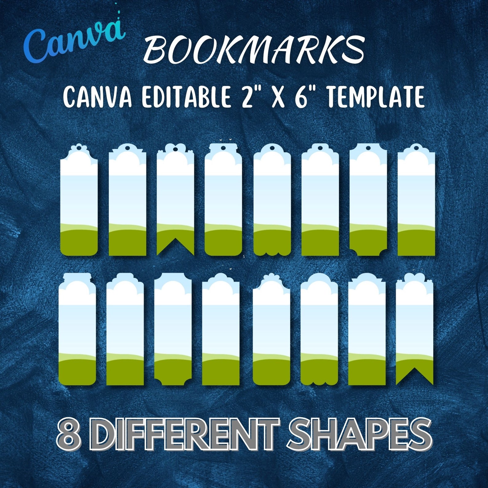 Editable Canva Digital Bookmark Template, Printable Bookmarks, Create Editable Canva Digital Bookmark Template, Printable Bookmarks, Create
