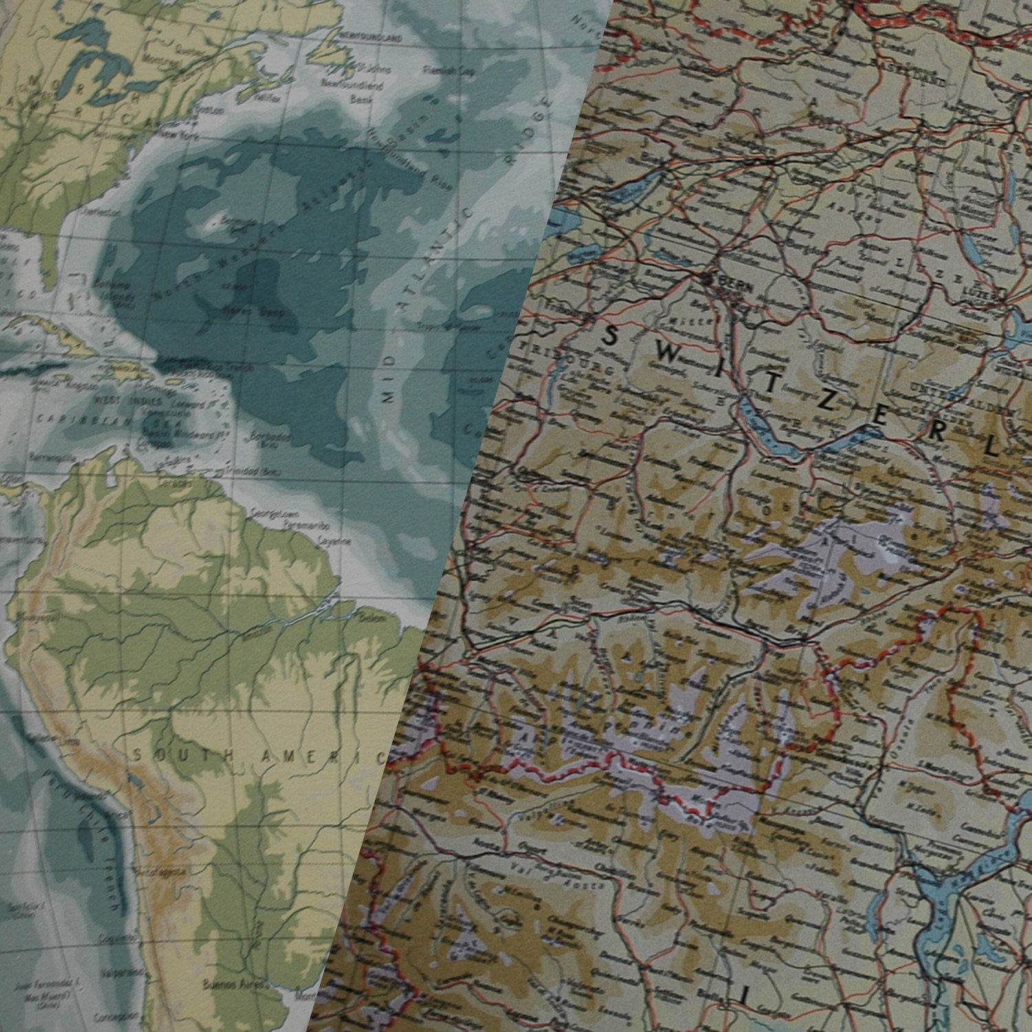 Local Maps Paper Maps Digital Paper Pack - Instant Download Printable Old World Maps ...