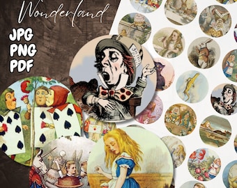 Alice in Wonderland Images: Vintage John Tenniel Art (Digital Download)