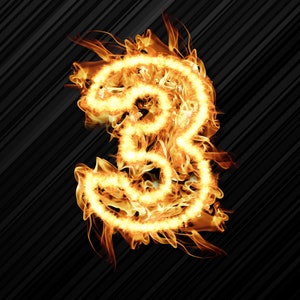 Fire Alphabet Letters and Numbers Flaming Alphabet Set of - Etsy