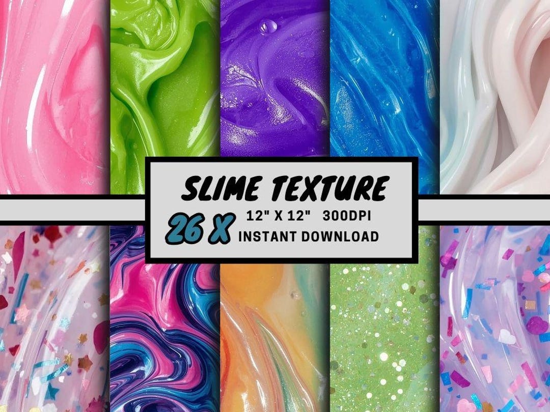 Slime Texture Digital Paper Pack, Seamless Slime Background, Colorful ...