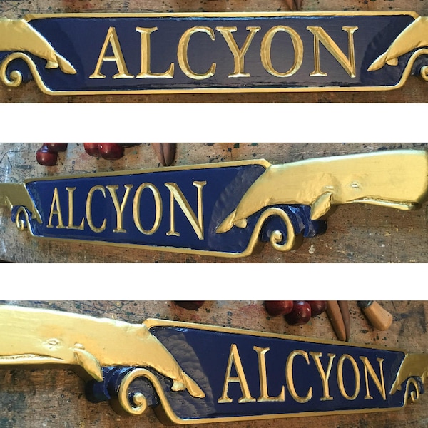 Wood Boat Name Board Etsy