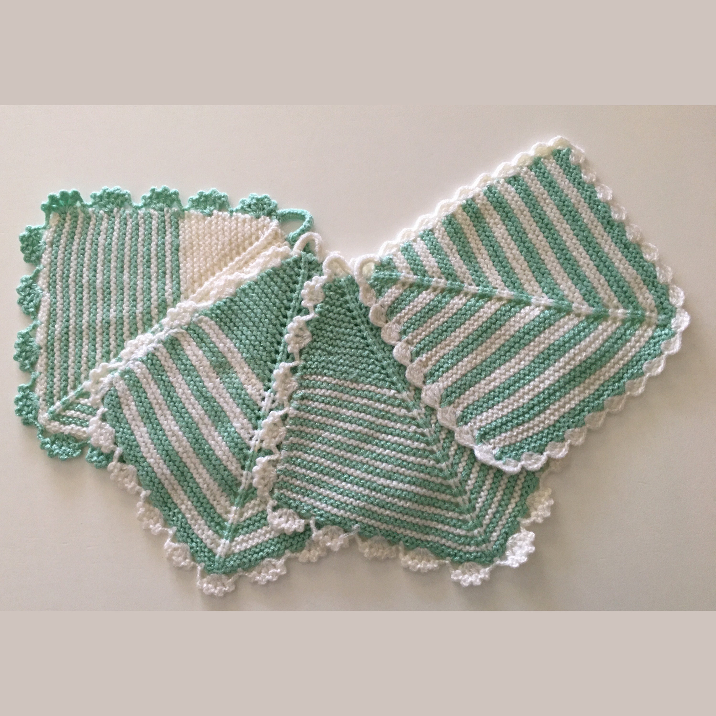 Hand Knitted Dishcloths for sale Acrylic Washcloths Dish Etsy