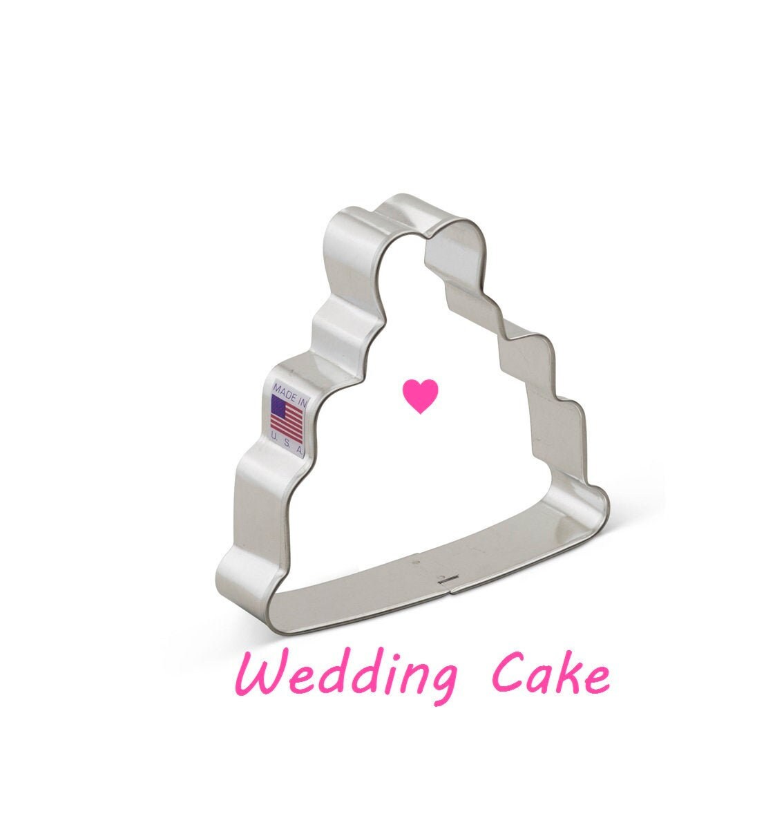 Wedding Cake with Heart Cookie Cutter Large Wedding Cookie Etsy