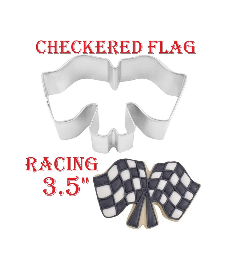 Checkered Flag Cookie Cutter Racing Racecar Shapes for Kids Etsy