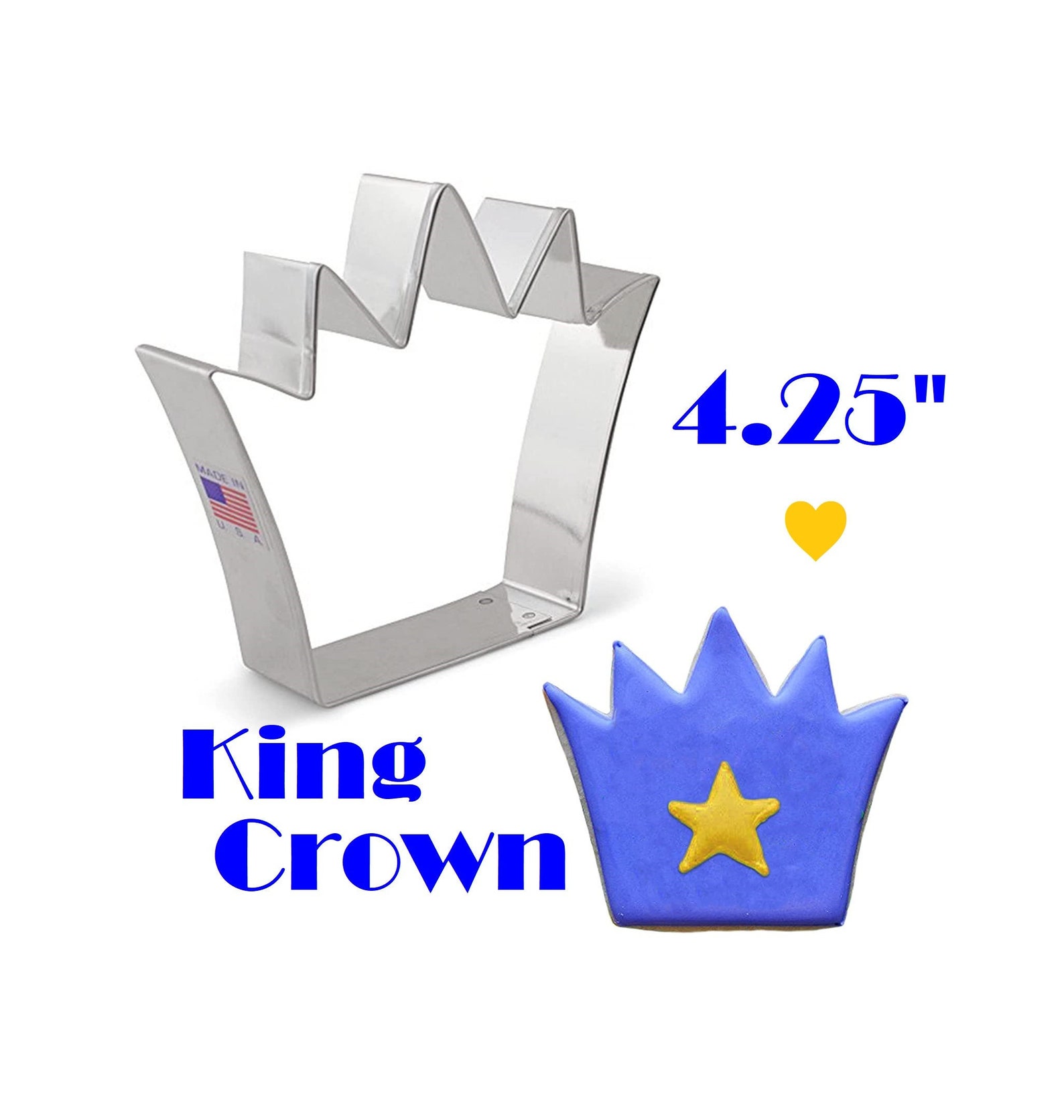 King Crown Cookie Cutter Royalty Fairy Tale Cookies Ann Etsy