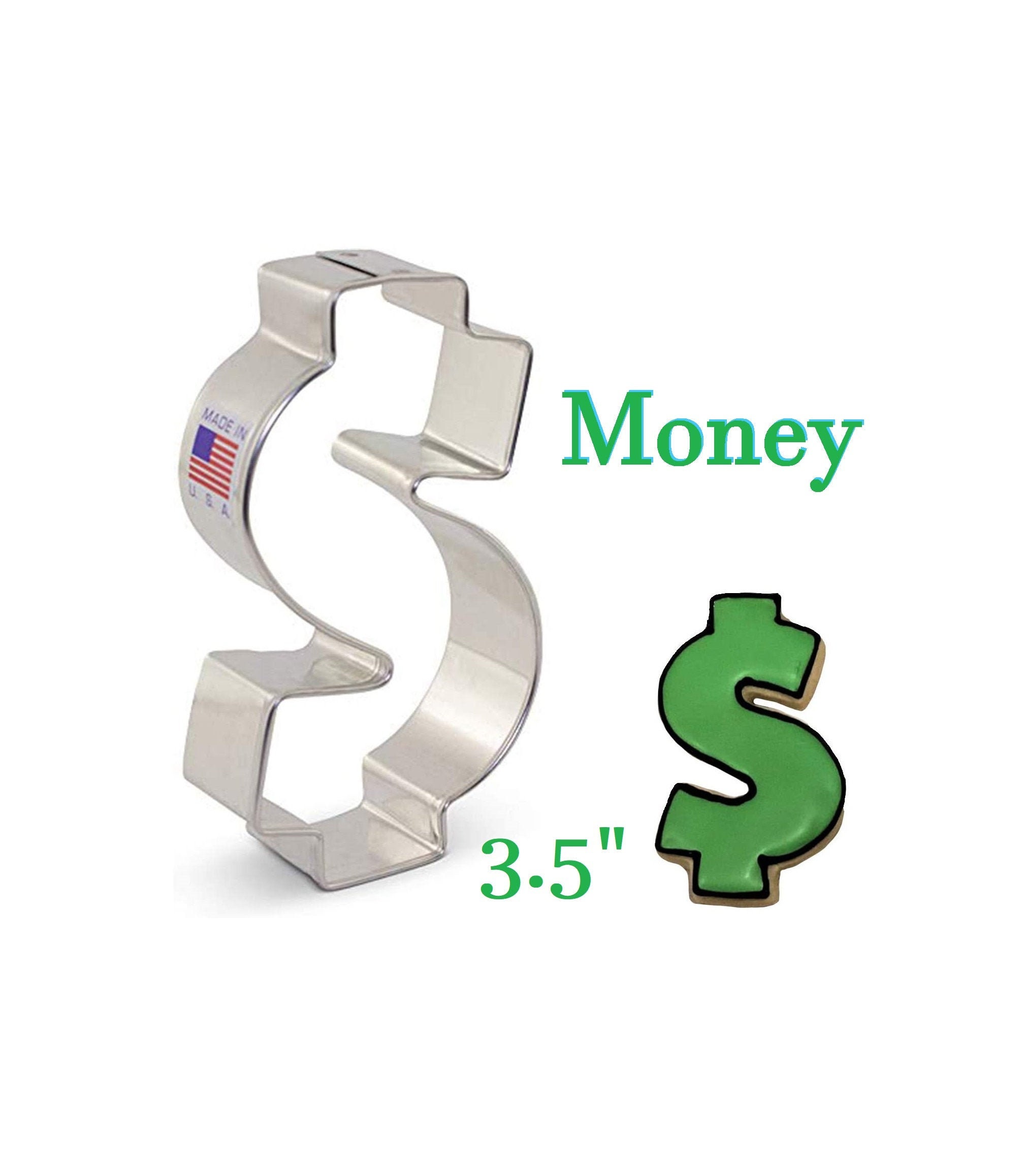 Money Cupcake Topper Dollar Sign Cookie Cutter USD Fondant Cutter Dollar Cookie Cutter Cookie