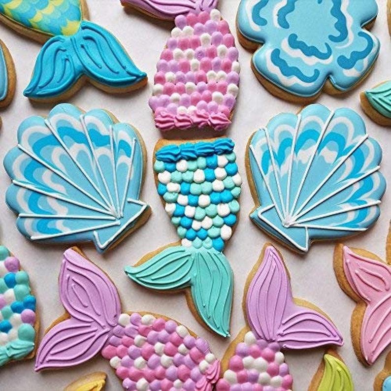 5pc Mermaid Cookie Cutter Set Ocean and Beach Ann Clark Etsy