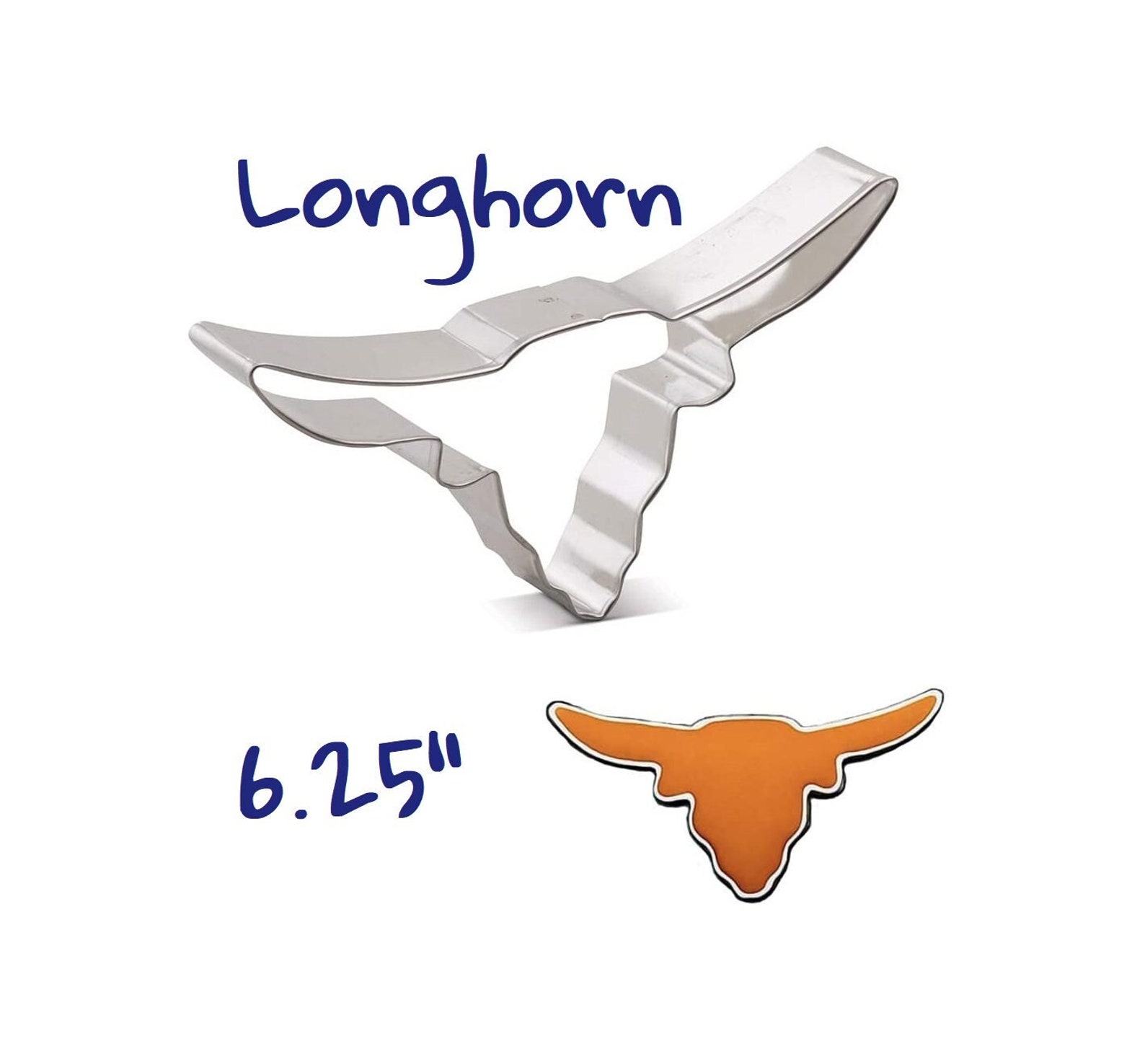 Large Cattle Cookie Cutter Cow Longhorns Ann Clark Etsy